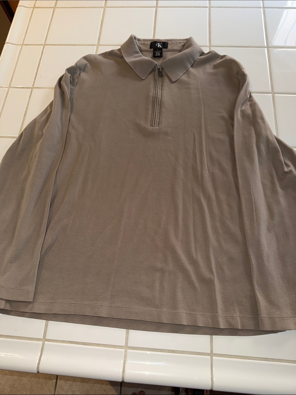 Calvin Klein liquid cotton 1/4 zip pullover size Large 🐈‍⬛